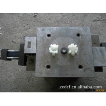 饮水机电磁阀阀座模具 两端快接 侧面混合比内螺纹调节
