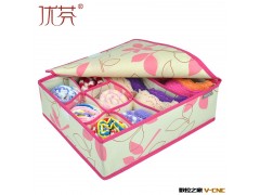 优芬新款8格有盖文胸内裤内衣两用收纳盒 2格放文胸6格放内裤图2