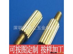 订做铜螺母/m4非标铜螺柱/非标双通/单通螺柱/自动车床加工图3