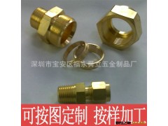 铜接头加工订做/非标59黄铜宝塔接头定制加工图2