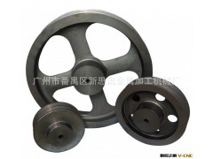 广州番禺 定制加工精密金属皮带轮 同步带轮 双槽皮带轮图2