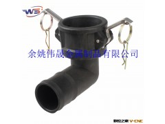 宁波塑料制品厂专业生产C-90度 PP塑料快速接头 PP管件接头图3