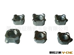 不锈钢四角焊接螺母带脚定制加工图3