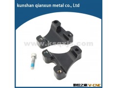 CNC车床铝加工 CNC精密机加工 康复器材轮椅配件，黑色阳极图3