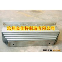 供应不锈钢伸缩式钢板防护罩，磨床导轨式机床防护罩