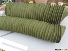 帆布通风软连接，耐温200度帆布伸缩筒图2