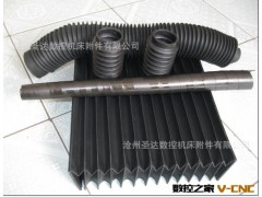 供应定做PVC热合圆筒丝杠防护罩 PVC热和护罩 丝杠风琴式防护罩图2