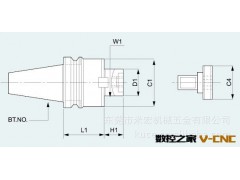 平面铣刀柄BT40-FMA31.75--90图2