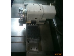 供应C45一体铸件斜床身排刀数控车床  台湾六鑫液压刀塔数控车床图2