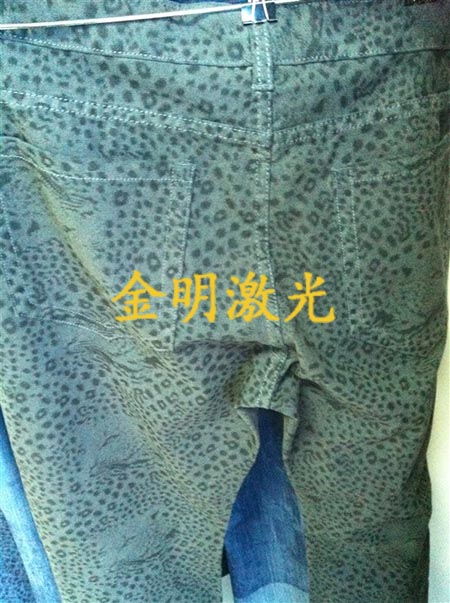 牛仔激光镭射印花_激光加工牛仔_牛仔镭射工艺
