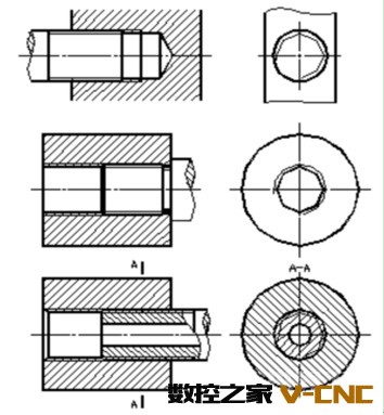 cad机械制图内螺纹画法 cad机械制图内螺纹画法