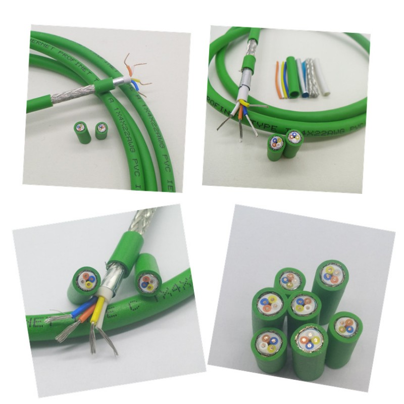 4芯绿色工业网线profinet type a b c类型
