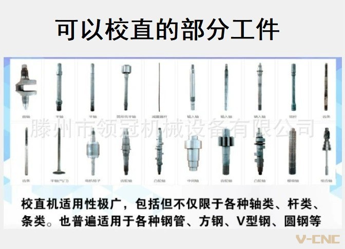 可校直的部分工件